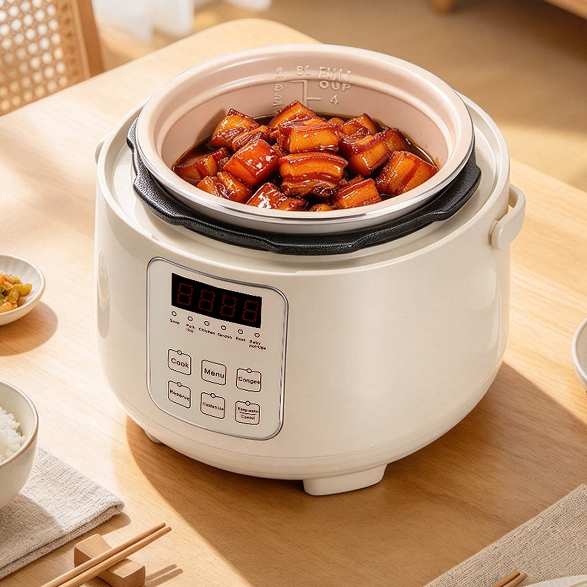Dajepot Mini — 2L Two-Dish Pressure Multi-Cooker Set