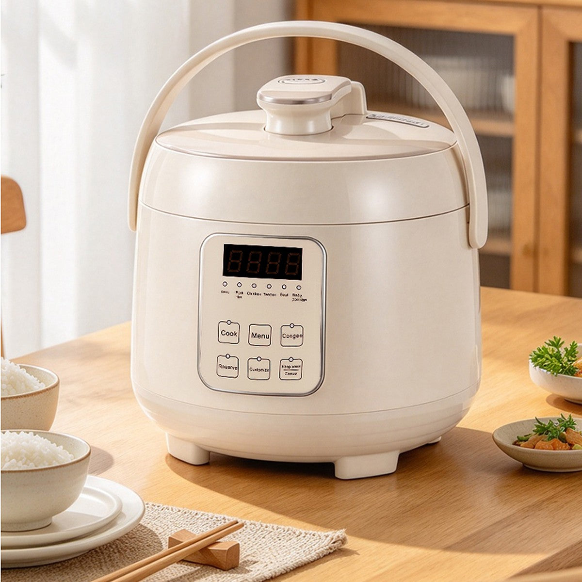 Dajepot Mini — 2L Two-Dish Pressure Multi-Cooker Set