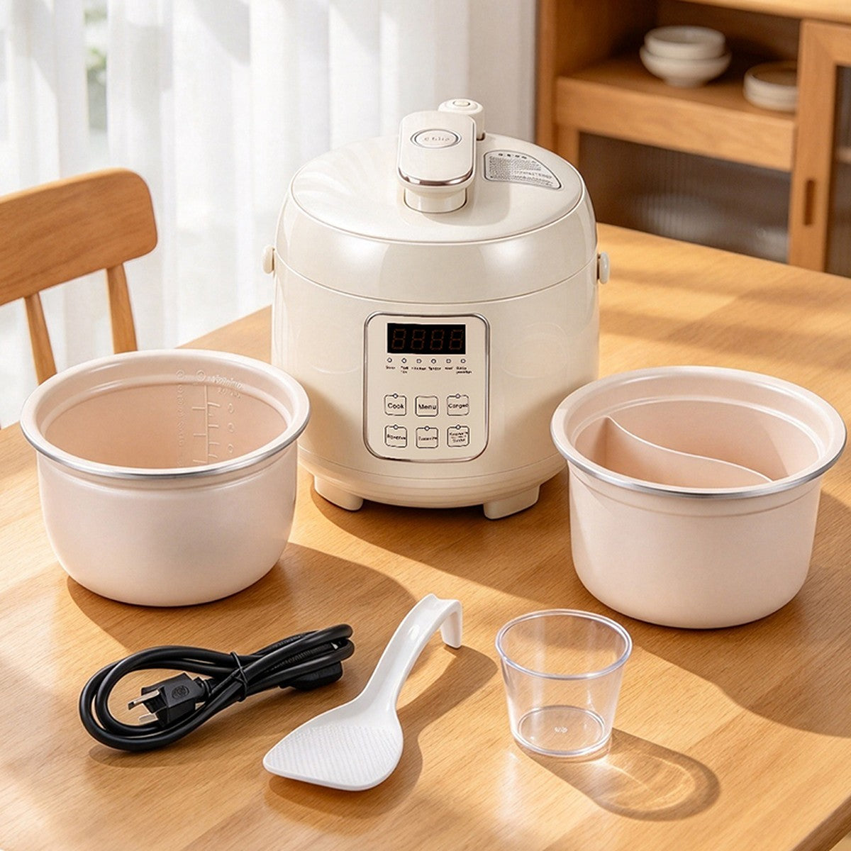 Dajepot Mini — 2L Two-Dish Pressure Multi-Cooker Set